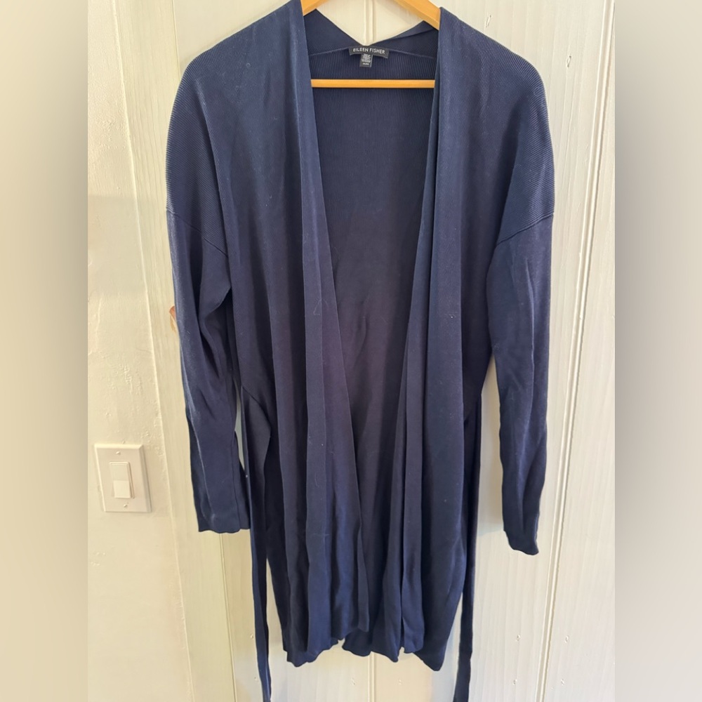 Eileen Fisher Navy Knit Cardigan